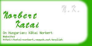 norbert katai business card