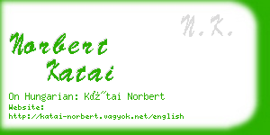 norbert katai business card
